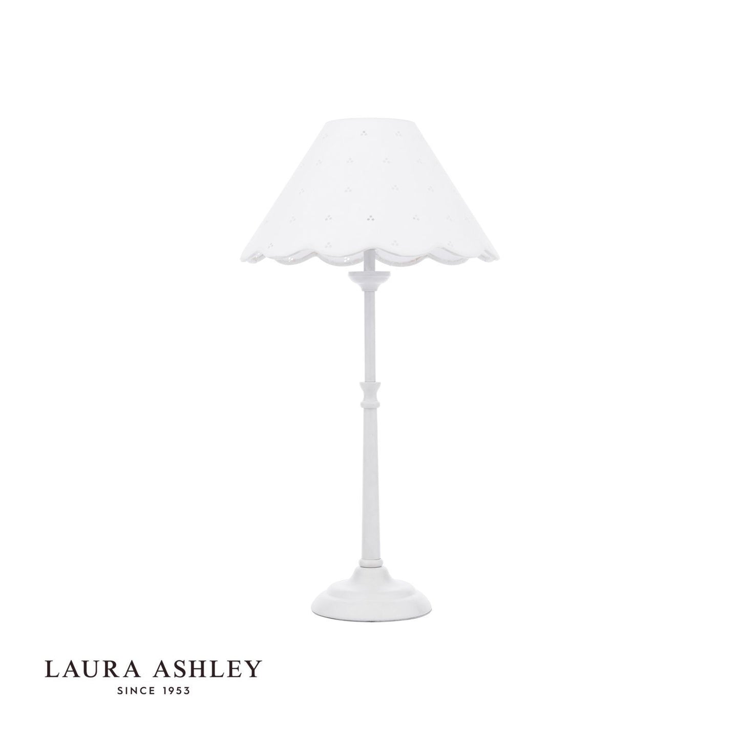 Laura Ashley Cordwell Table Lamp Matt White With Shade