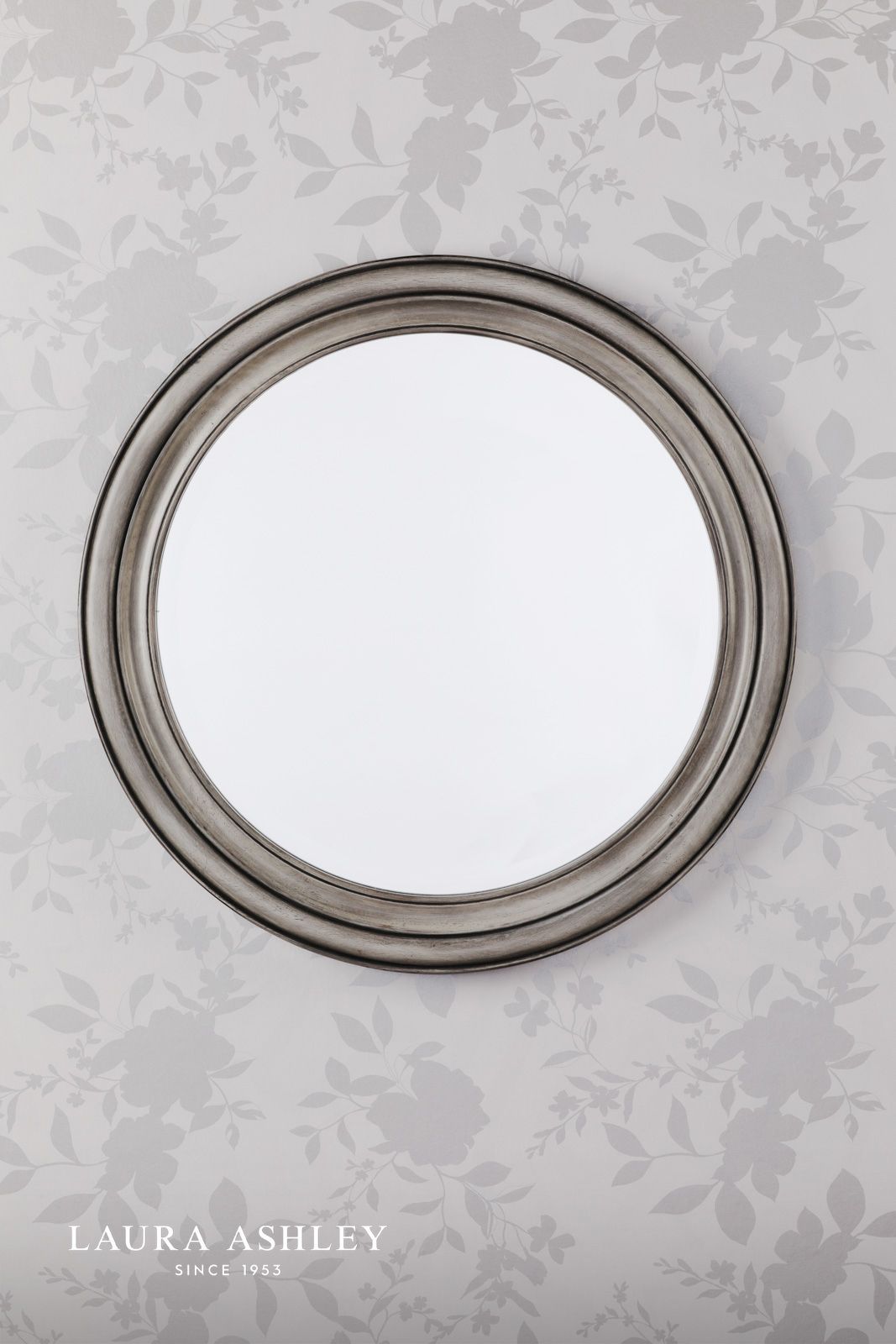 Laura Ashley Tate Mirror Distressed Wood and Mirror 60cm