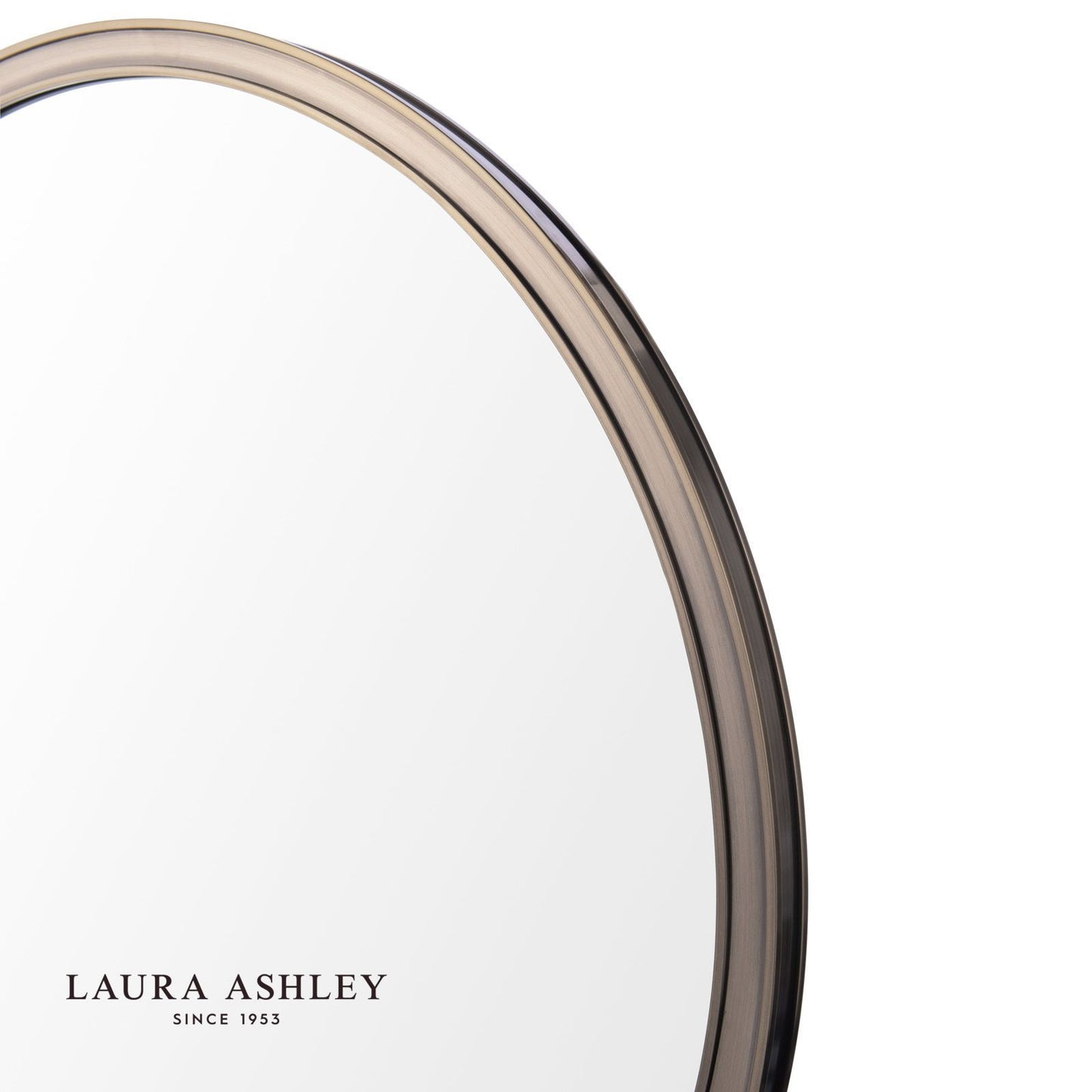 Laura Ashley Harrington Mirror Antique Brass and Mirror 60cm