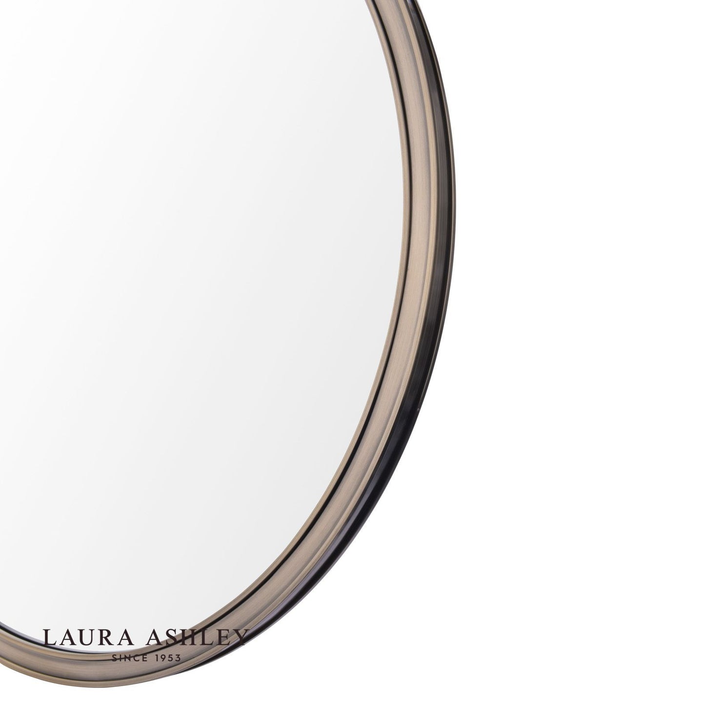 Laura Ashley Harrington Mirror Antique Brass and Mirror 60cm