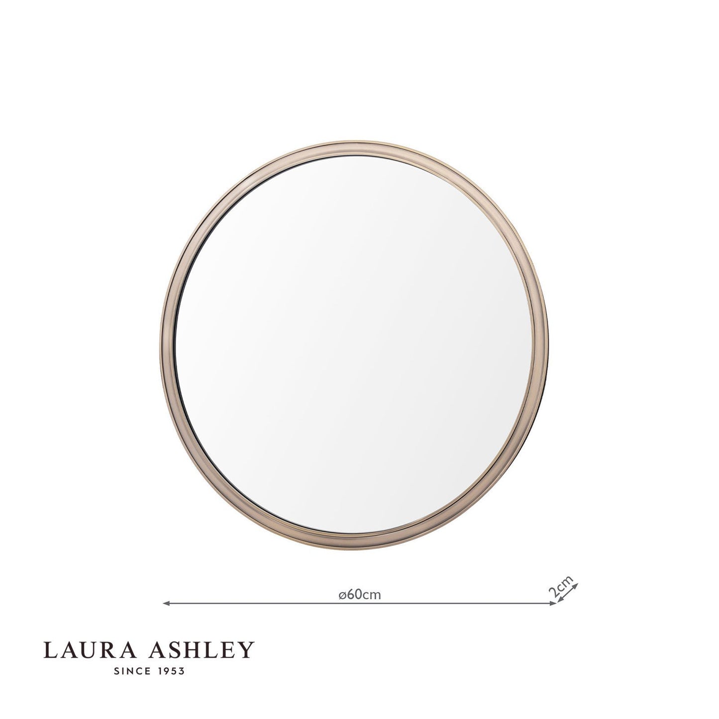 Laura Ashley Harrington Mirror Antique Brass and Mirror 60cm