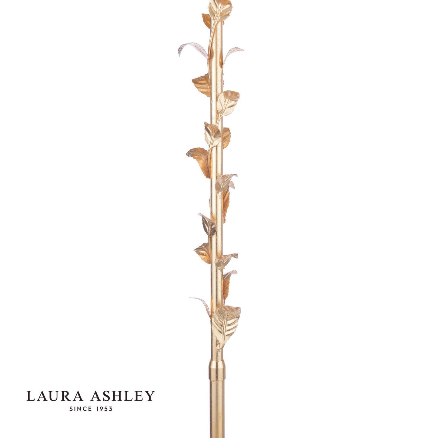 Laura Ashley Halton Floor Lamp Distressed Gold Leaf With Shade