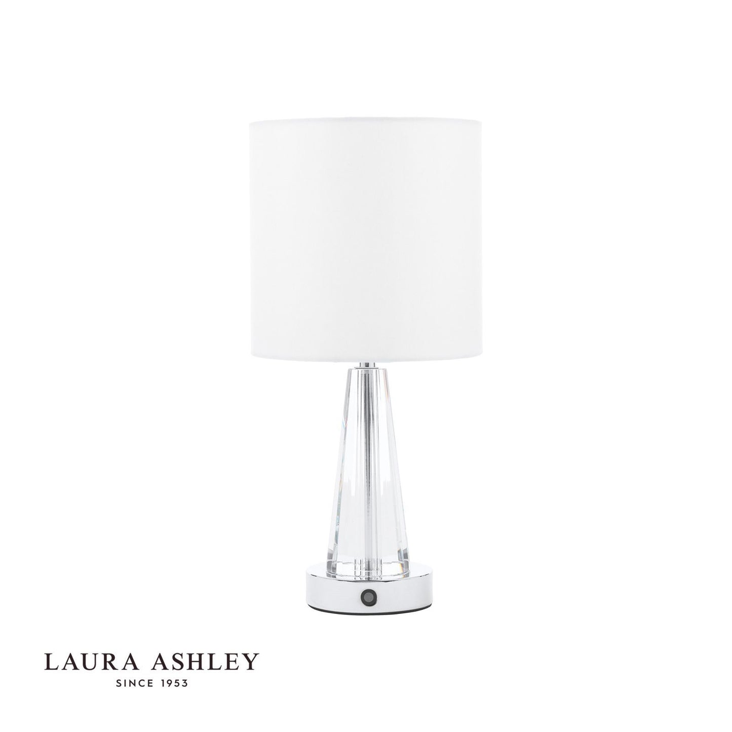 Laura Ashley Blake Table Lamp Polished Chrome and Crystal With Shade LED