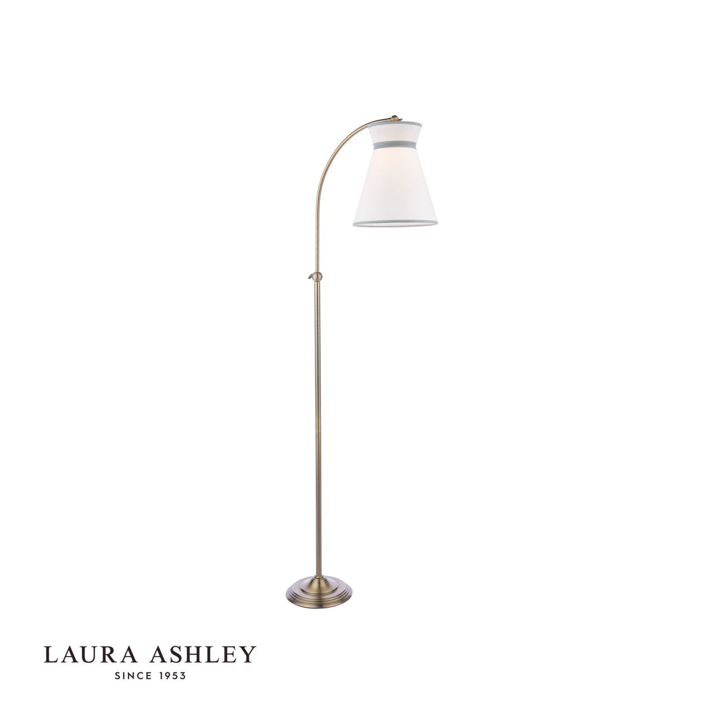 Laura Ashley Dearham Floor Lamp Antique Brass With Shade