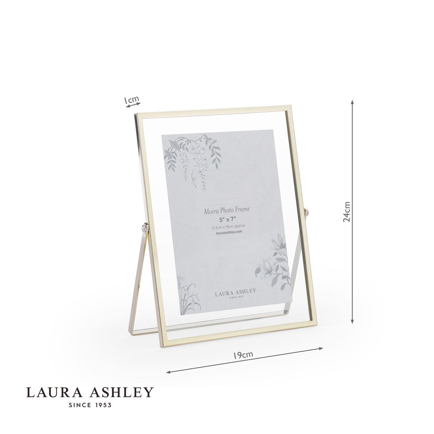 Laura Ashley Moira Photo Frame Polished Gold and Glass 5