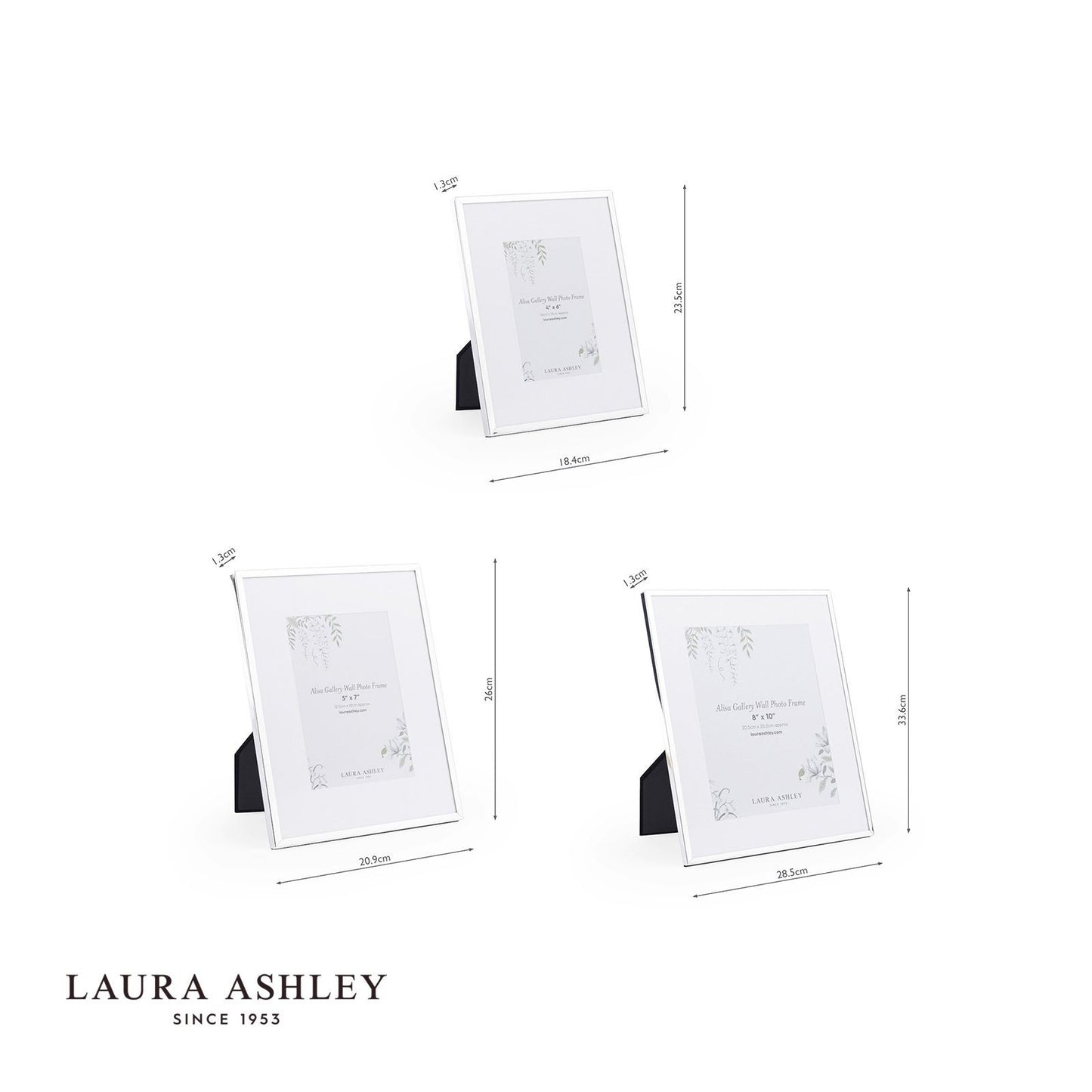 Laura Ashley Alisa Photo Frame Polished Silver (Set of 6)