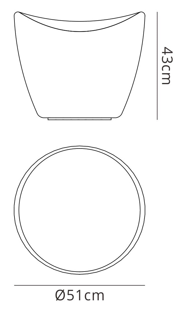 Cool Stool No Light Outdoor, Opal White by Mantra