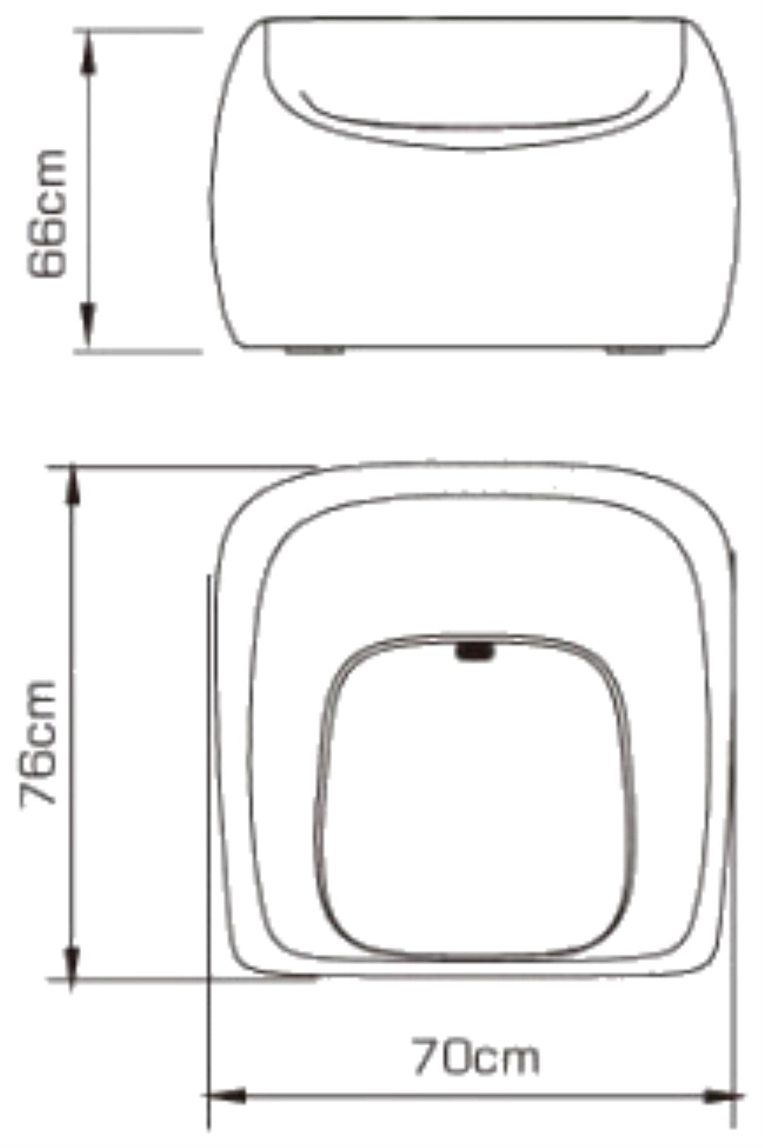 Pao Small Sofa Rechargeable LED RGB Outdoor IP65, Opal White Item Weight: 16.3kg by Mantra