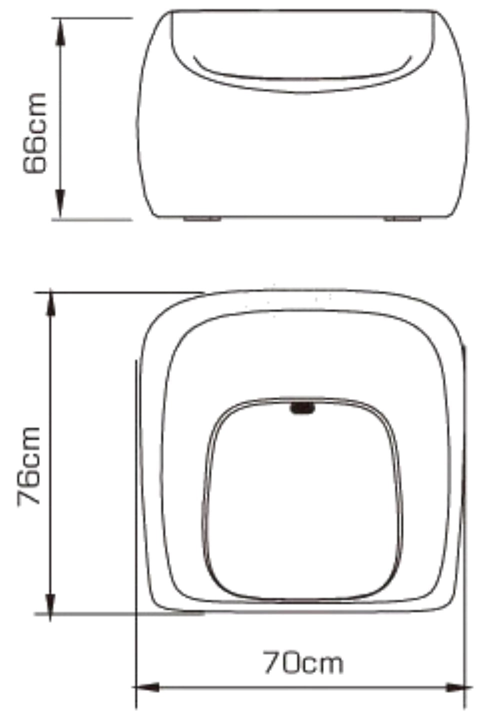Pao Small Sofa No Light Outdoor, Opal White Item Weight: 16.3kg by Mantra