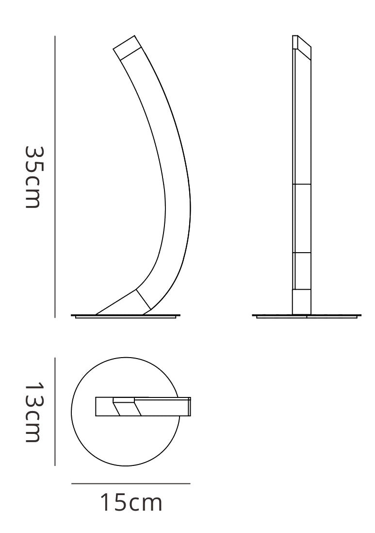 On Table Lamp Left 5W LED 3000K, 500lm, Polished Chrome/Frosted Acrylic, 3yrs Warranty by Mantra