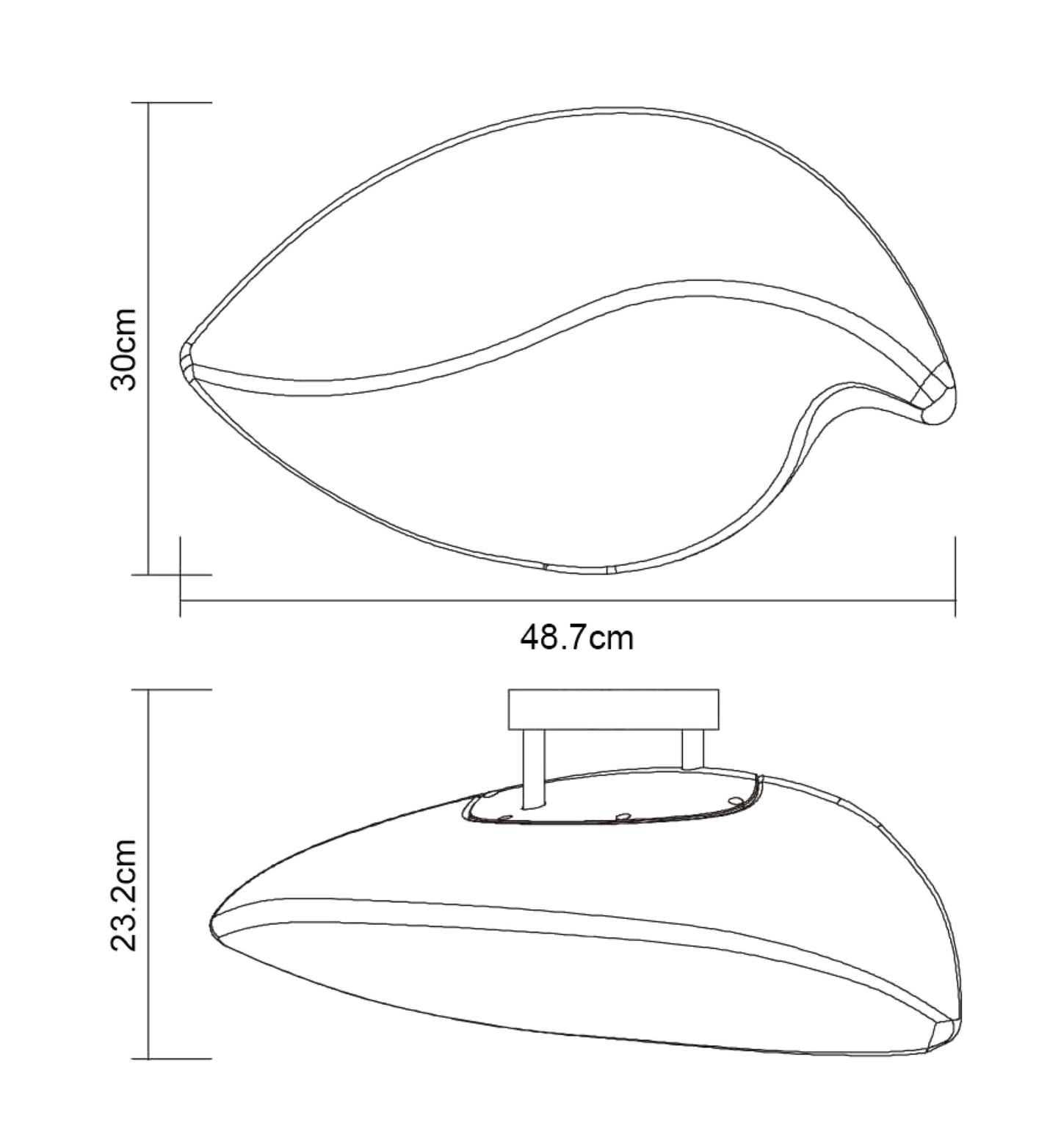 Natura Ceiling/Wall 2 Light E27 Small Indoor, Polished Chrome/Opal White by Mantra