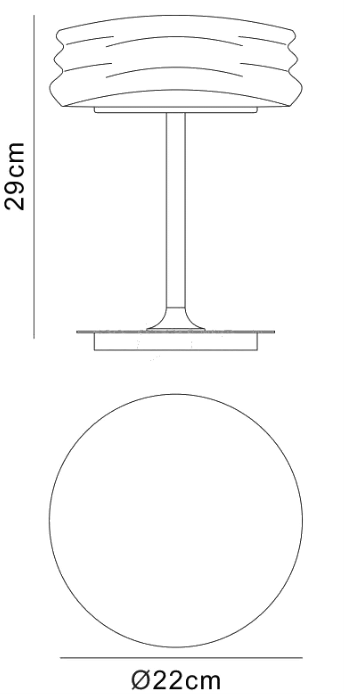 Mediterraneo Table Lamp 2 Light GU10 Small, Polished Chrome / Frosted White Glass, CFL Lamps INCLUDED by Mantra