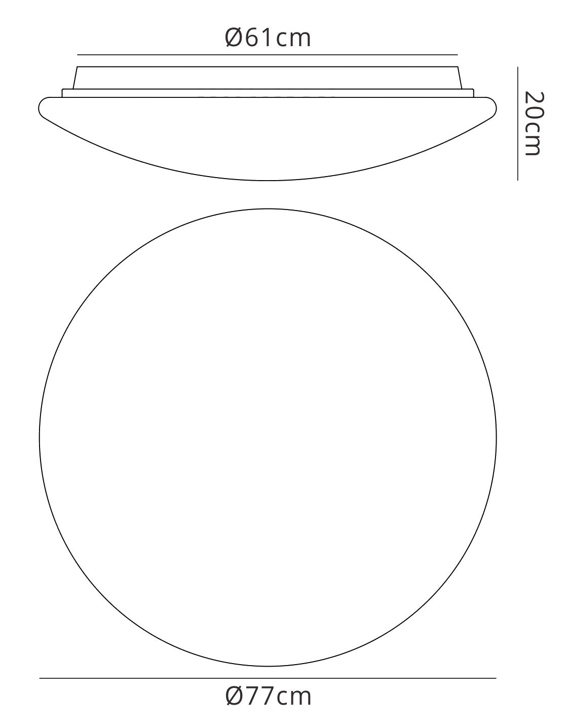 Zero Flush Ceiling 60W LED 3000K, 4200lm, White Acrylic, 3yrs Warranty by Mantra