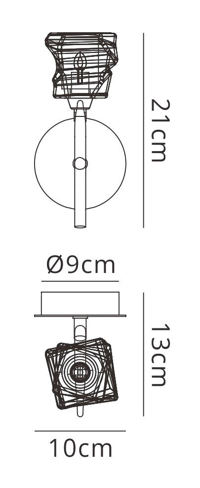 Iku Wall Lamp Switched 1 Light G9, Satin Nickel by Mantra