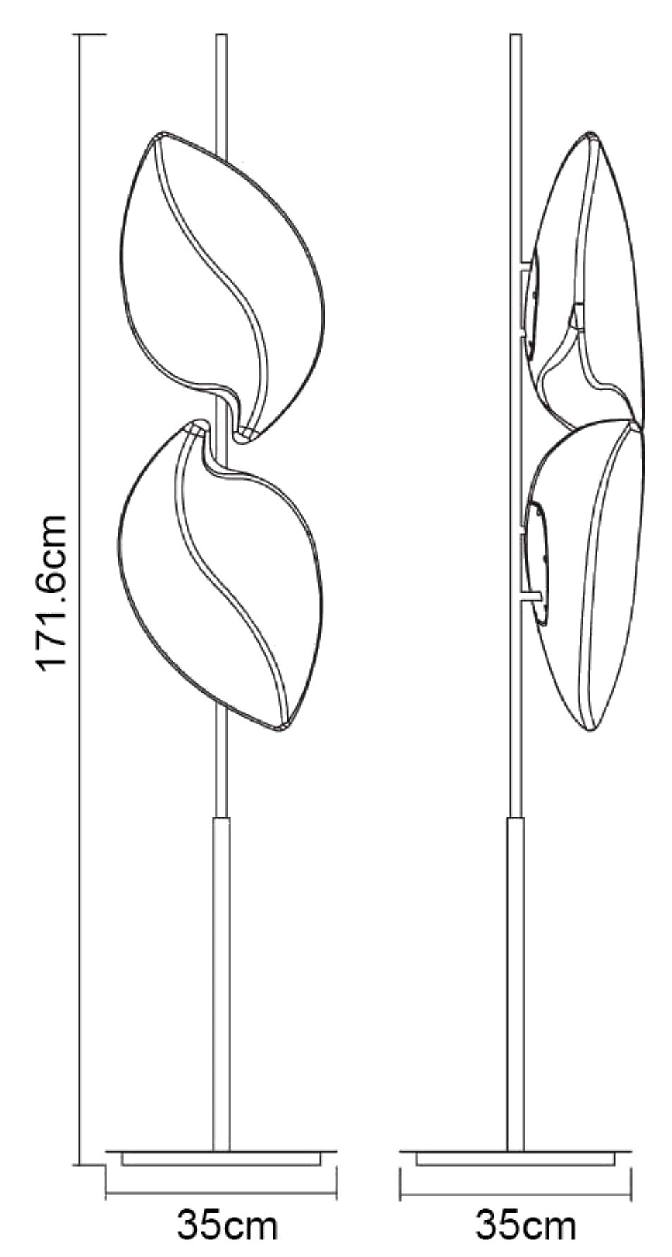 Natura Floor Lamp 4 Light E27 Outdoor IP44, Matt White/Opal White by Mantra