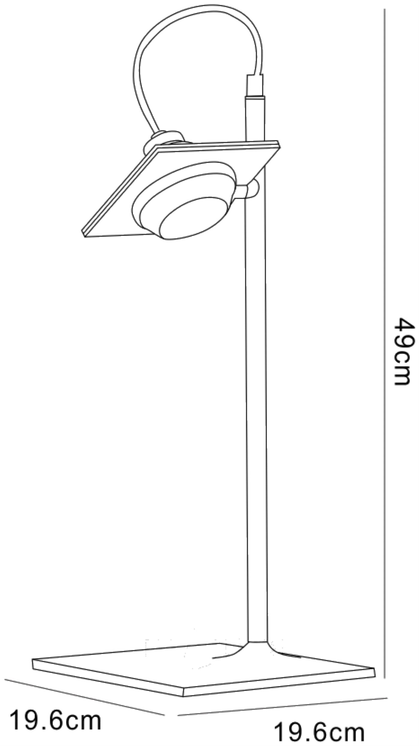 (0040 008) Ull Table Lamp 1 Light G9 Silver Grey by Mantra
