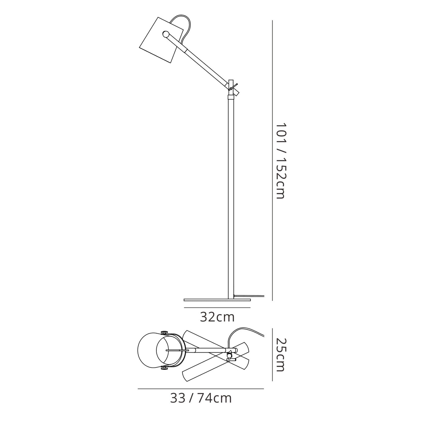 Nordica Floor Lamp With Black Shade 1 Light E27, Matt Black/Beech With Black Shade by Mantra