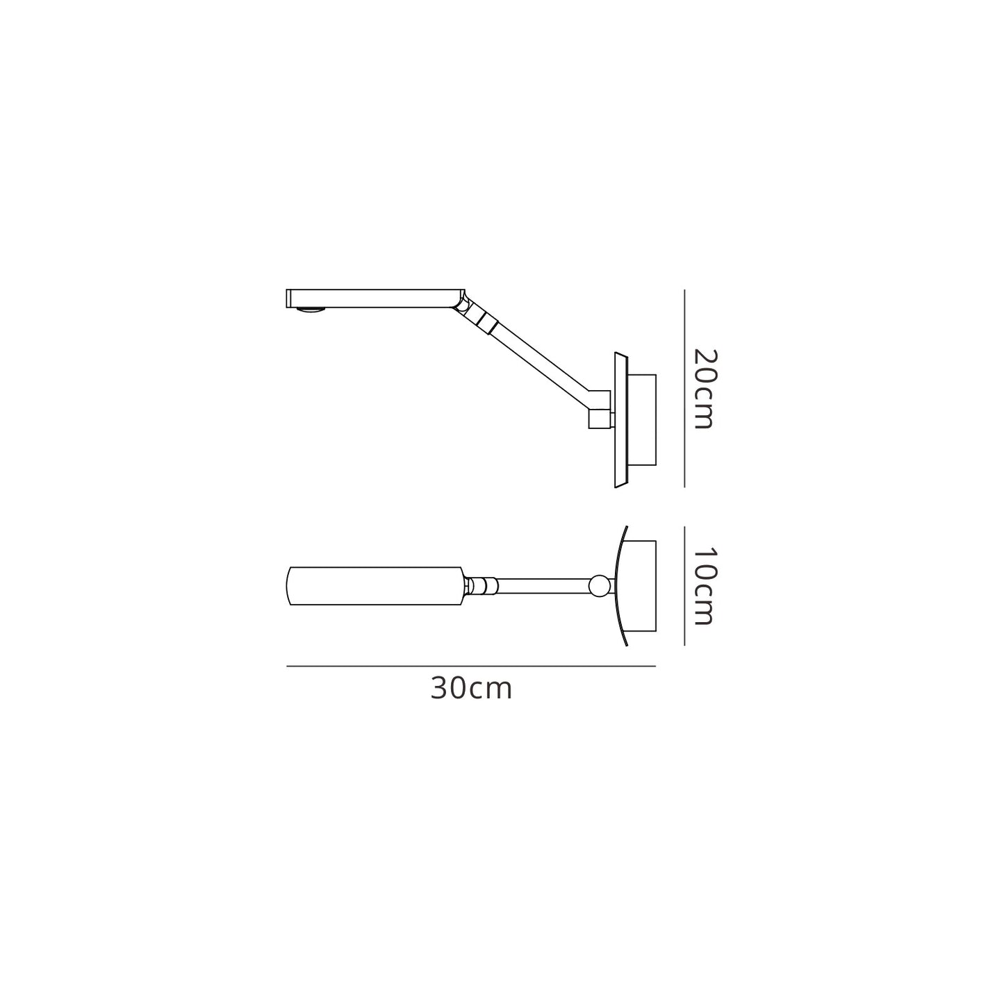 Phuket Wall Lamp 1 Light 7W LED 3000K, 600lm, Touch Dimmer, Matt White / Polished Chrome, 3yrs Warranty by Mantra