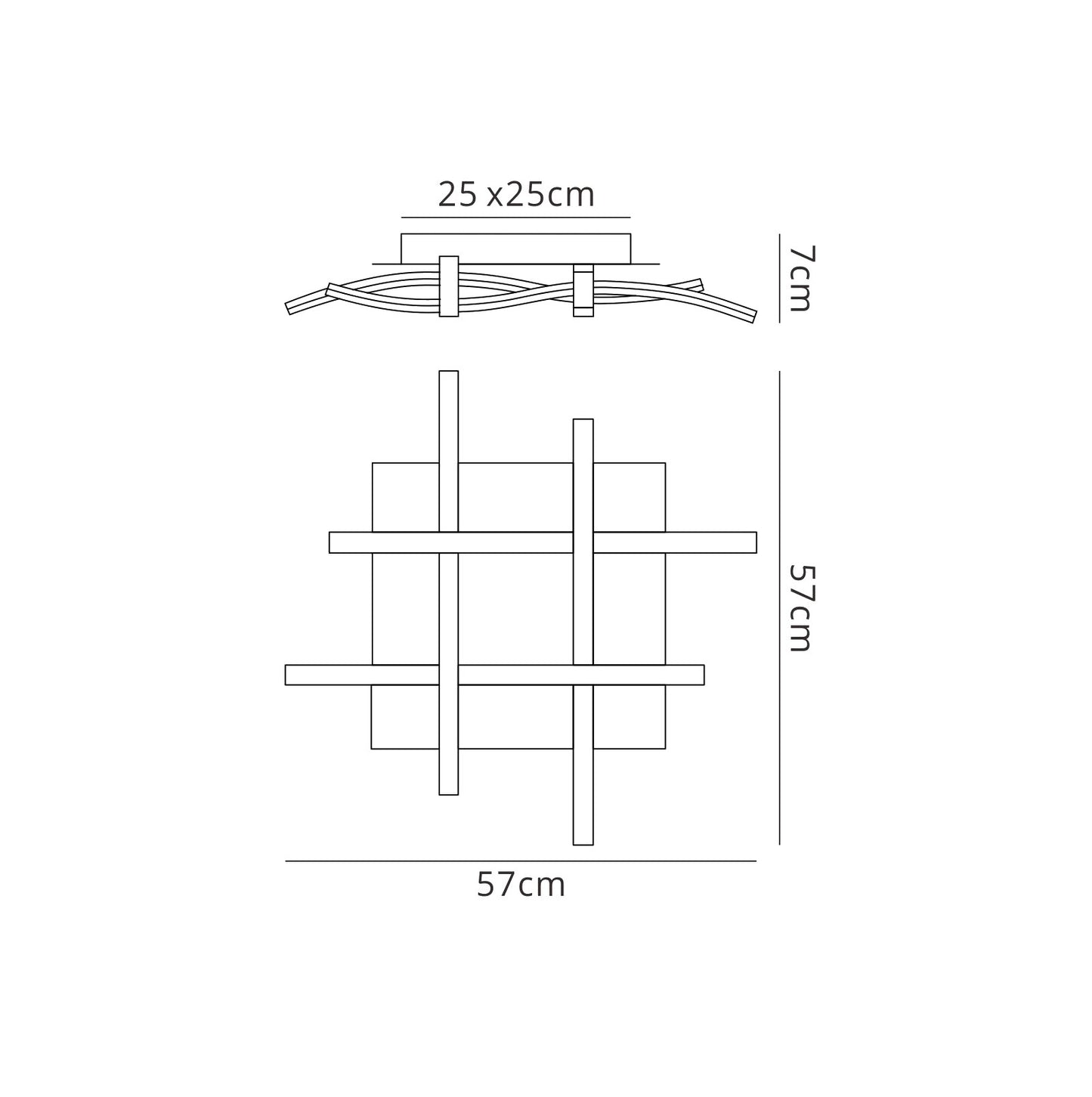 Nur Square Flush Ceiling 34W LED 3000K, 2600lm, Silver/Frosted Acrylic/Polished Chrome, 3yrs Warranty by Mantra