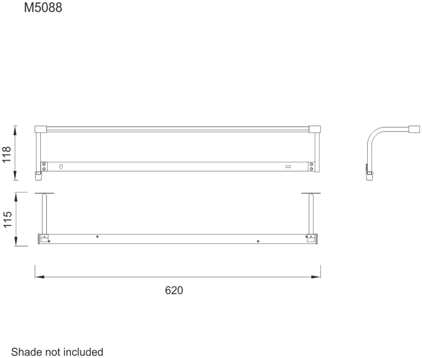 Sisley Wall Lamp 10W LED Big Double IP44 4000K, 850lm, Silver / Frosted Acrylic / Polished Chrome, 3yrs Warranty by Mantra