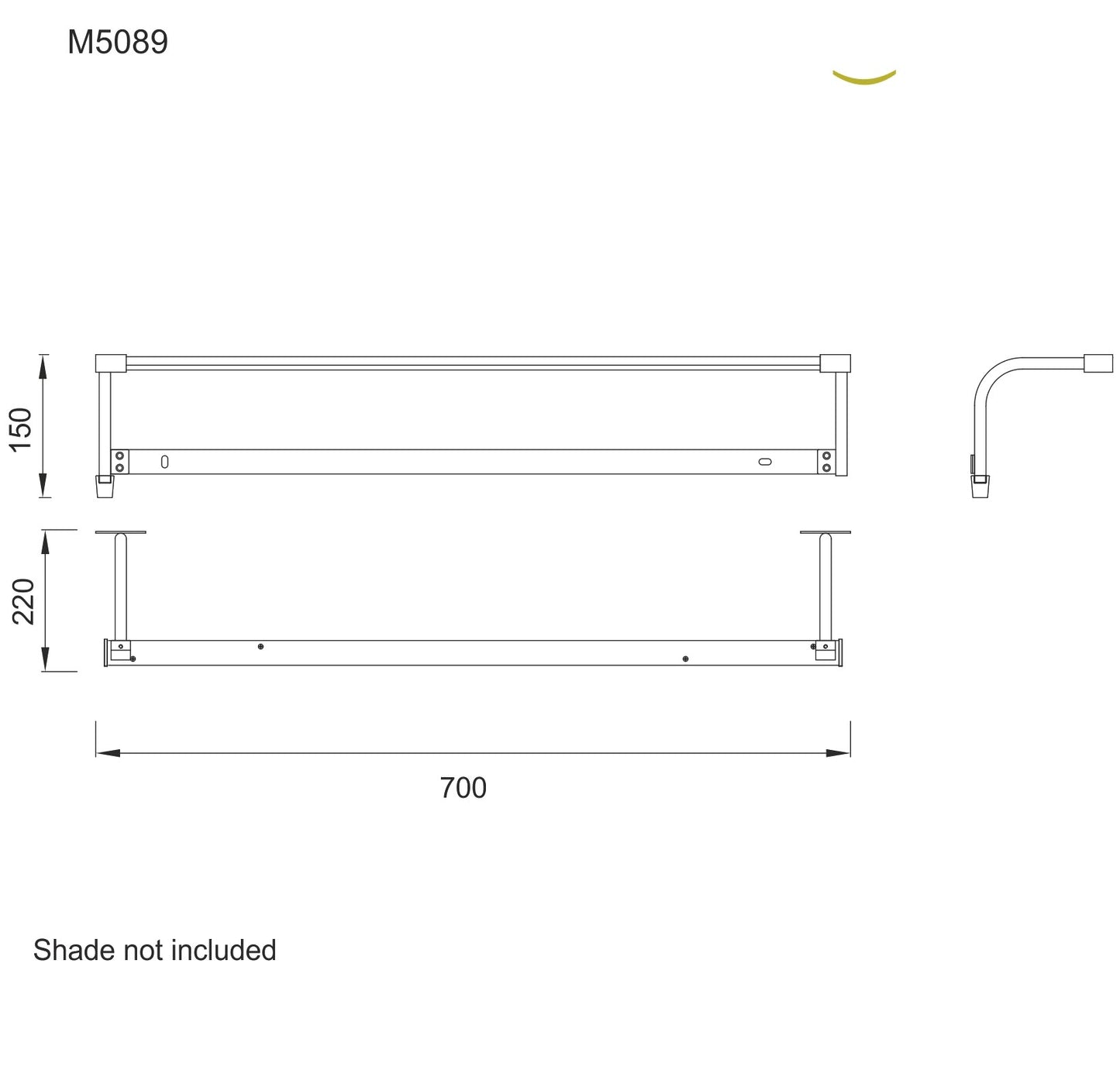 Sisley Wall Lamp 12W LED Big Wave IP44 4000K, 950lm, Silver / Frosted Acrylic / Polished Chrome, 3yrs Warranty by Mantra