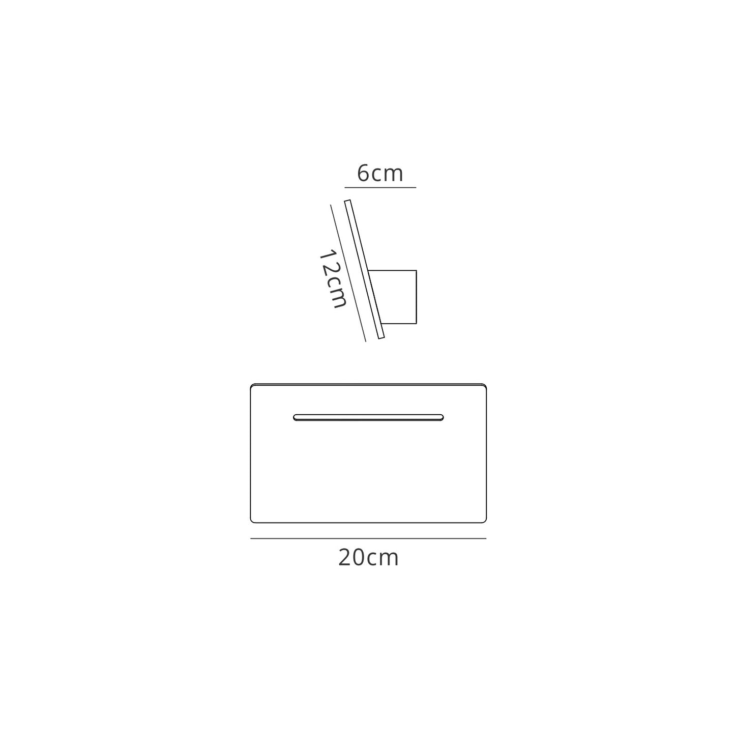 Toja Wall Lamp Rectangular 4W LED 4000K, 360lm, White, 3yrs Warranty by Mantra