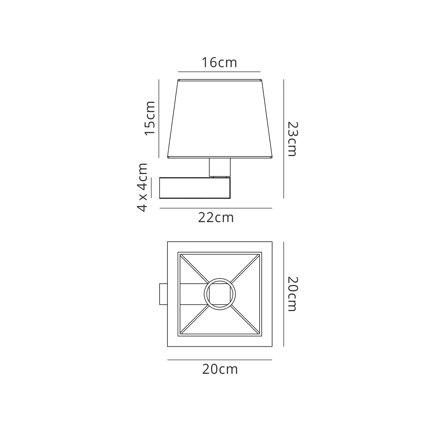 Bahia Wall Lamp 1 Light Without Shade E27 Satin Nickel by Mantra