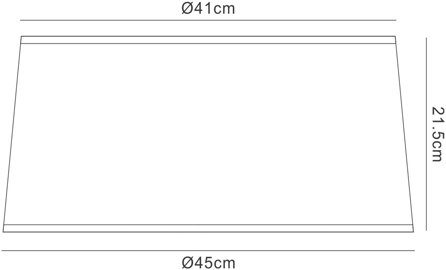 Habana White Round Shade 410/450mm x 215mm, Suitable for Pendant Lights by Mantra
