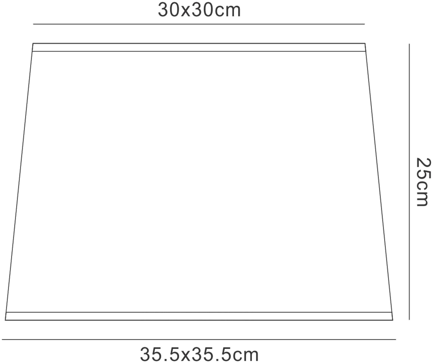 Habana Bkack Square Shade 355/355x250mm, Suitable for Floor Lamps by Mantra