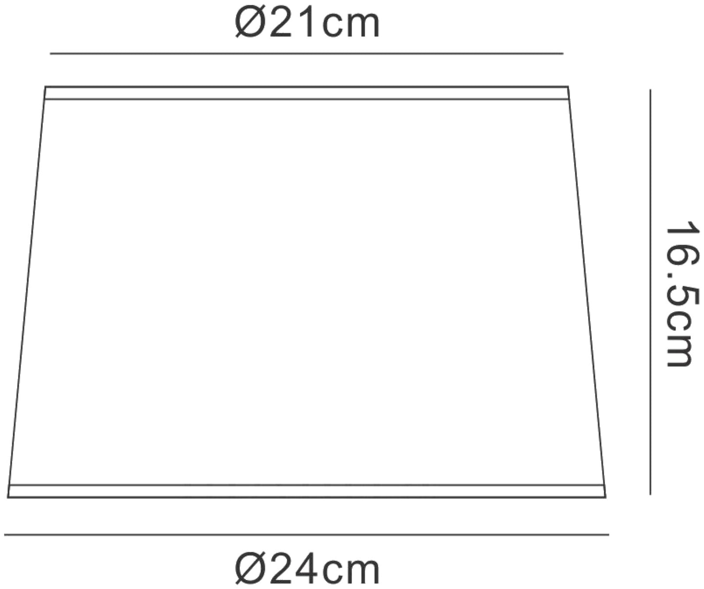 Habana White Round Shade 210/240mm x 165mm, Suitable for Table Lamps by Mantra