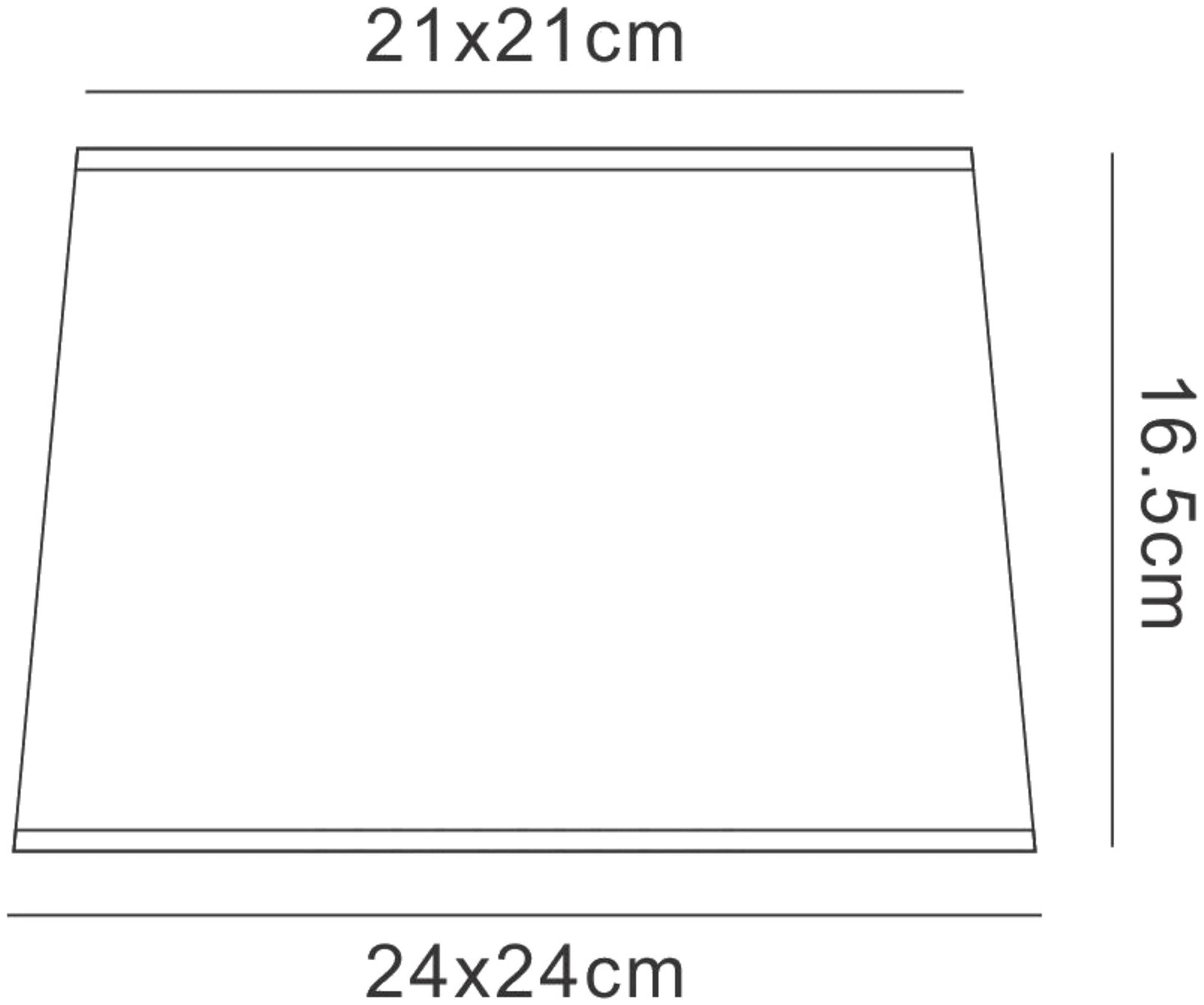 Habana Black Square Shade 240/240x 165mm, Suitable for Table Lamps by Mantra