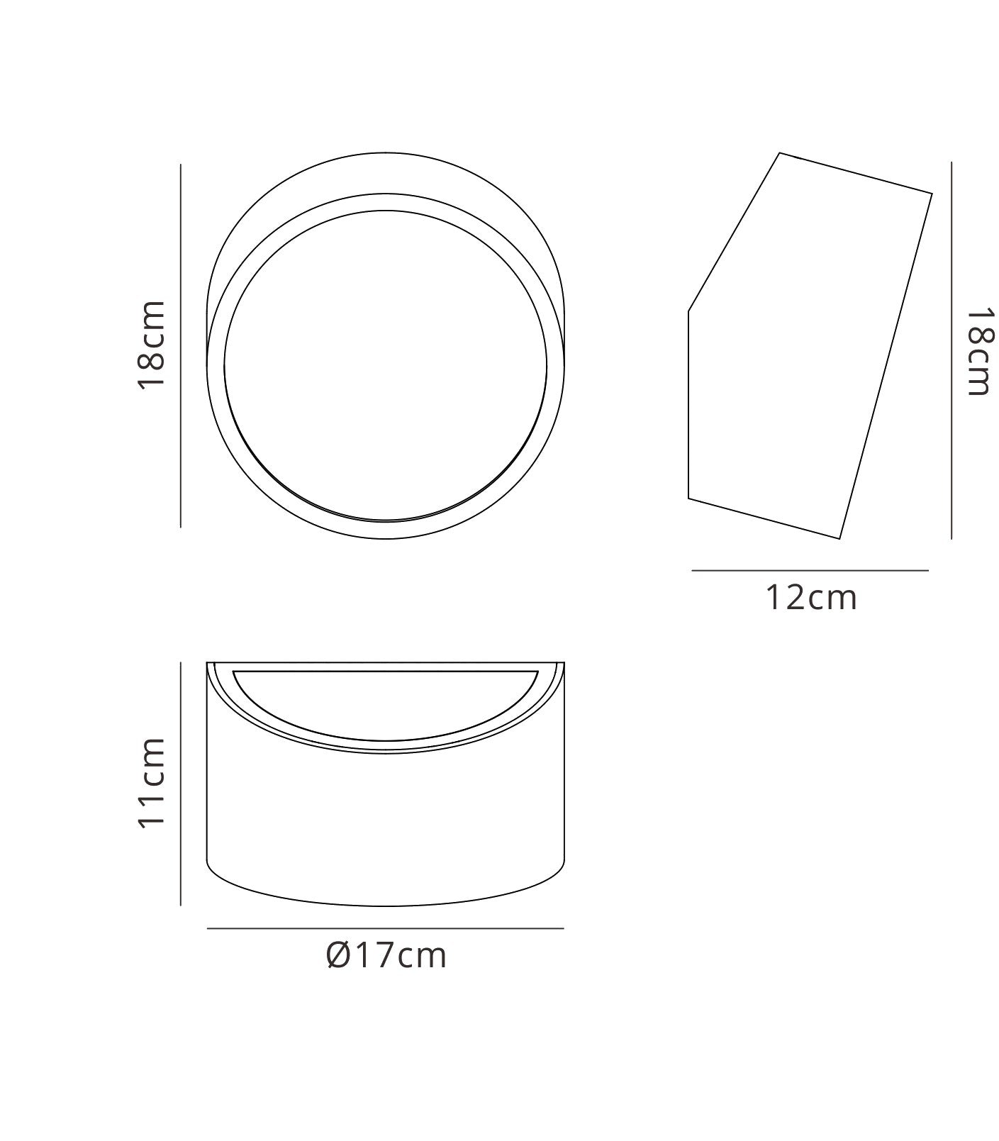 Mini IP44 Wall Light Round 2x5W G9 LED (not incl.), Matt White by Mantra