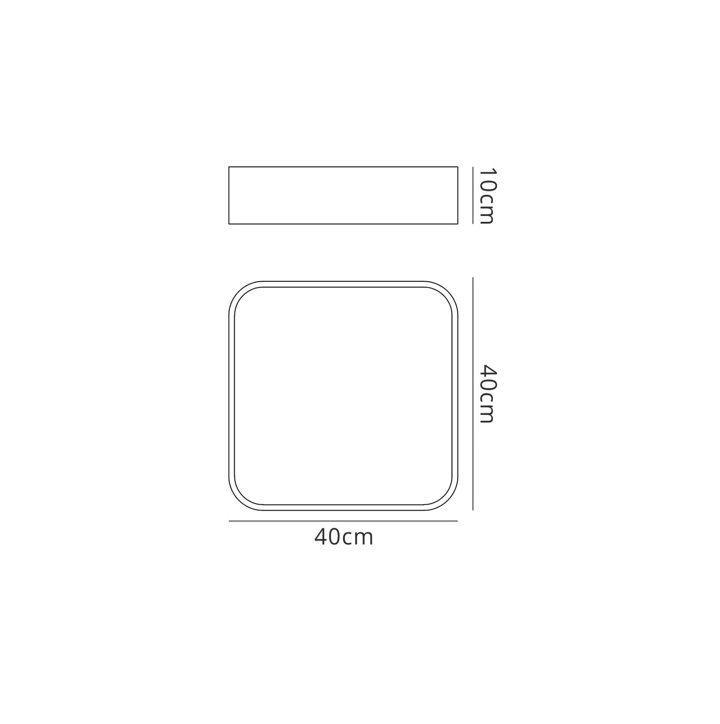 Cumbuco Flush 40cm Square, 2100lm, 35W LED 4000K White/Acrylic, 3yrs Warranty by Mantra