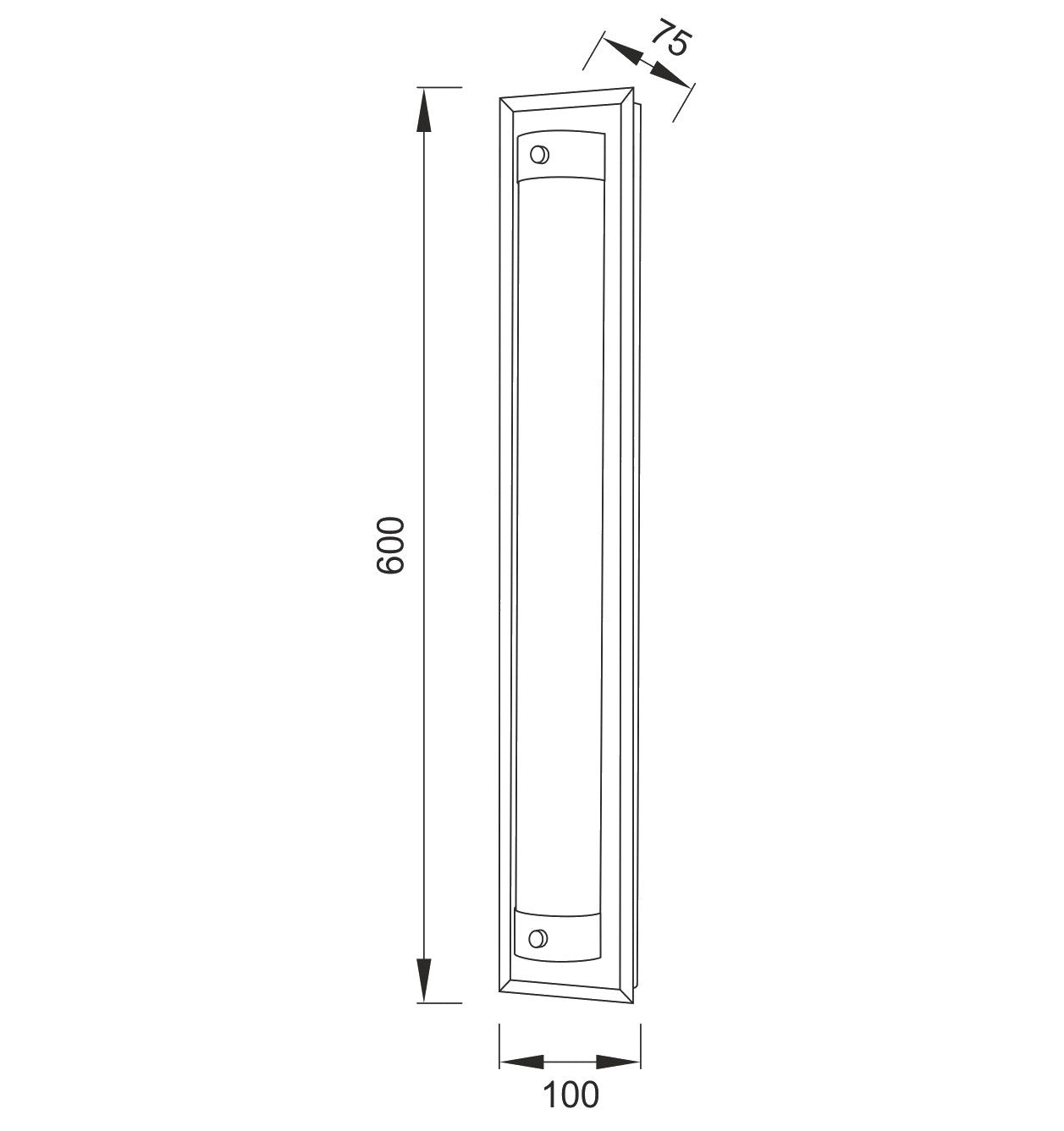 Tube Flush 21W LED 4000K Polished Chrome/Sand Diamond, 1800lm, 3yrs Warranty by Mantra