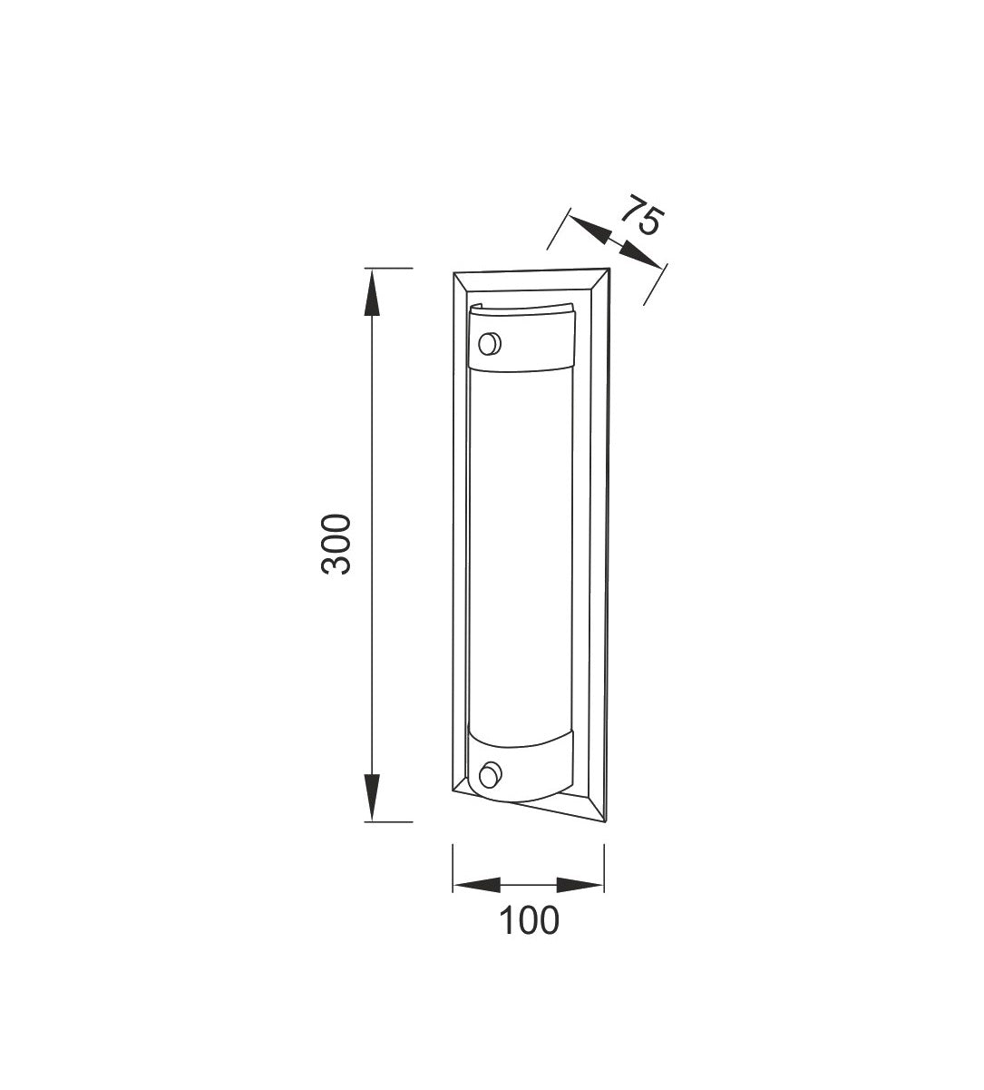 Tube Flush 8W LED 4000K Polished Chrome/ Sand Diamond, 680lm, 3yrs Warranty by Mantra