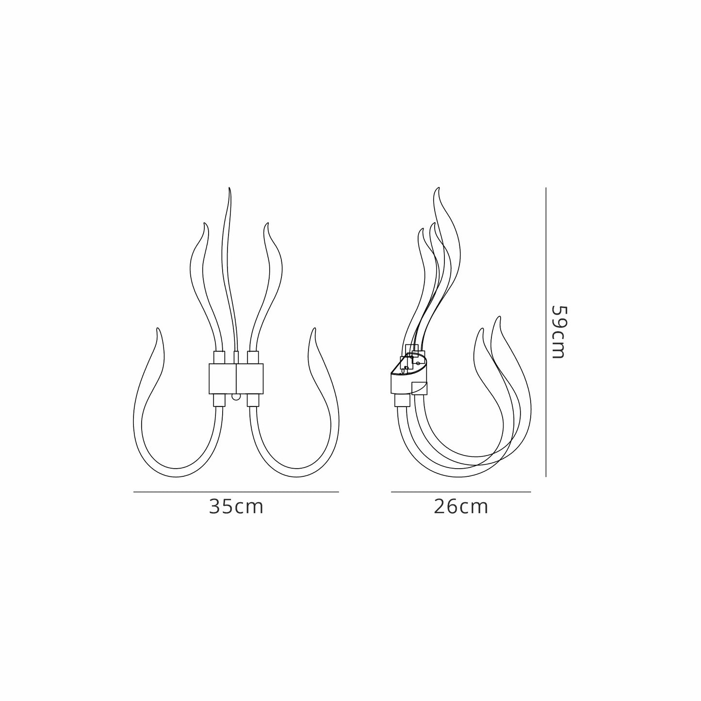 Versailles Wall LED Light 30W Dimmable, 1500lm, 3000K Polished Chrome/White Acrylic, 3yrs Warranty by Mantra