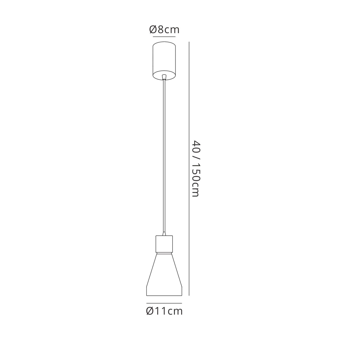 Kos Pendant Small 11cm Round 1 x E27, Matt White by Mantra