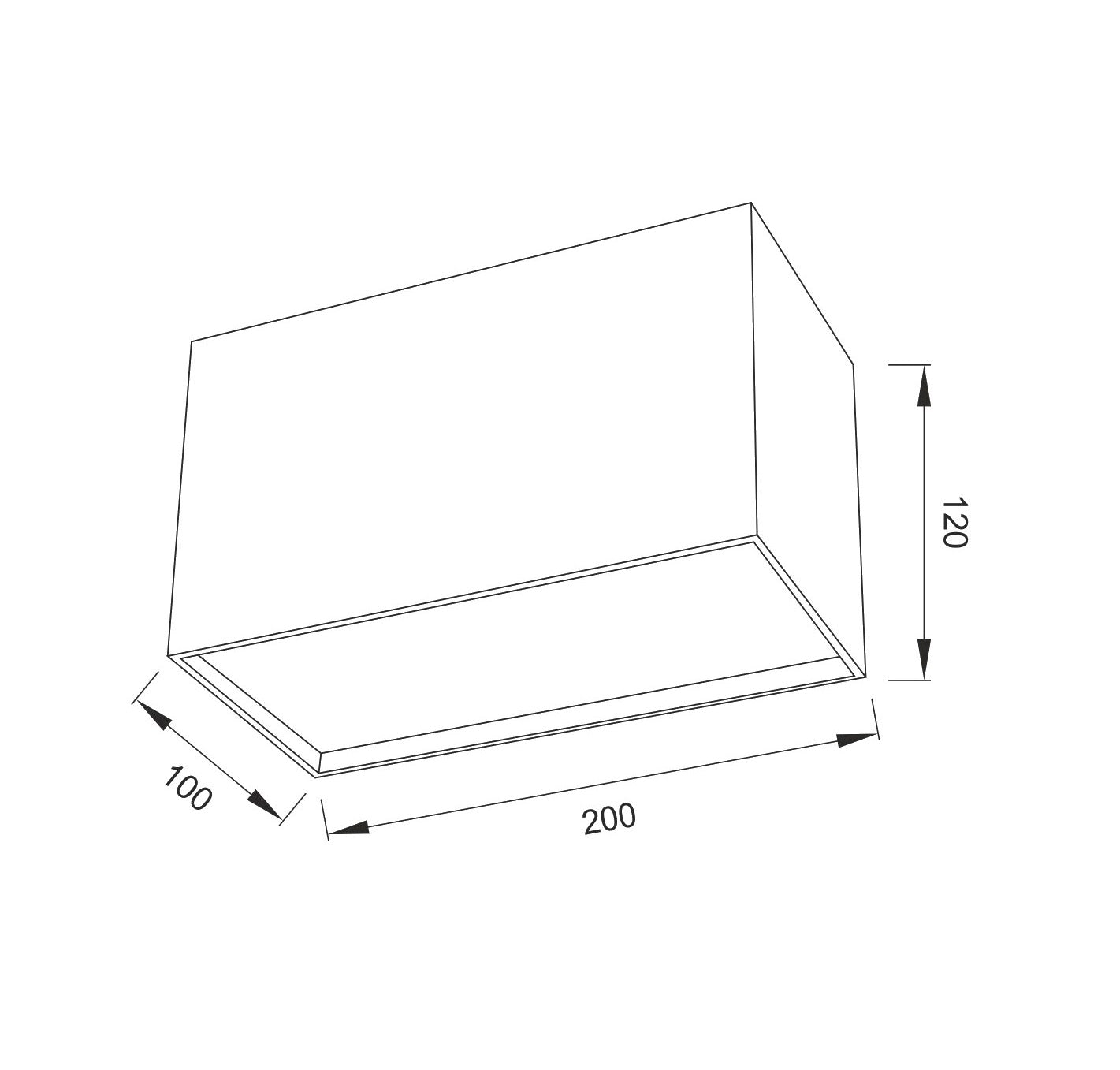 Kailua Flush Rectangular 2 x GU10, White by Mantra