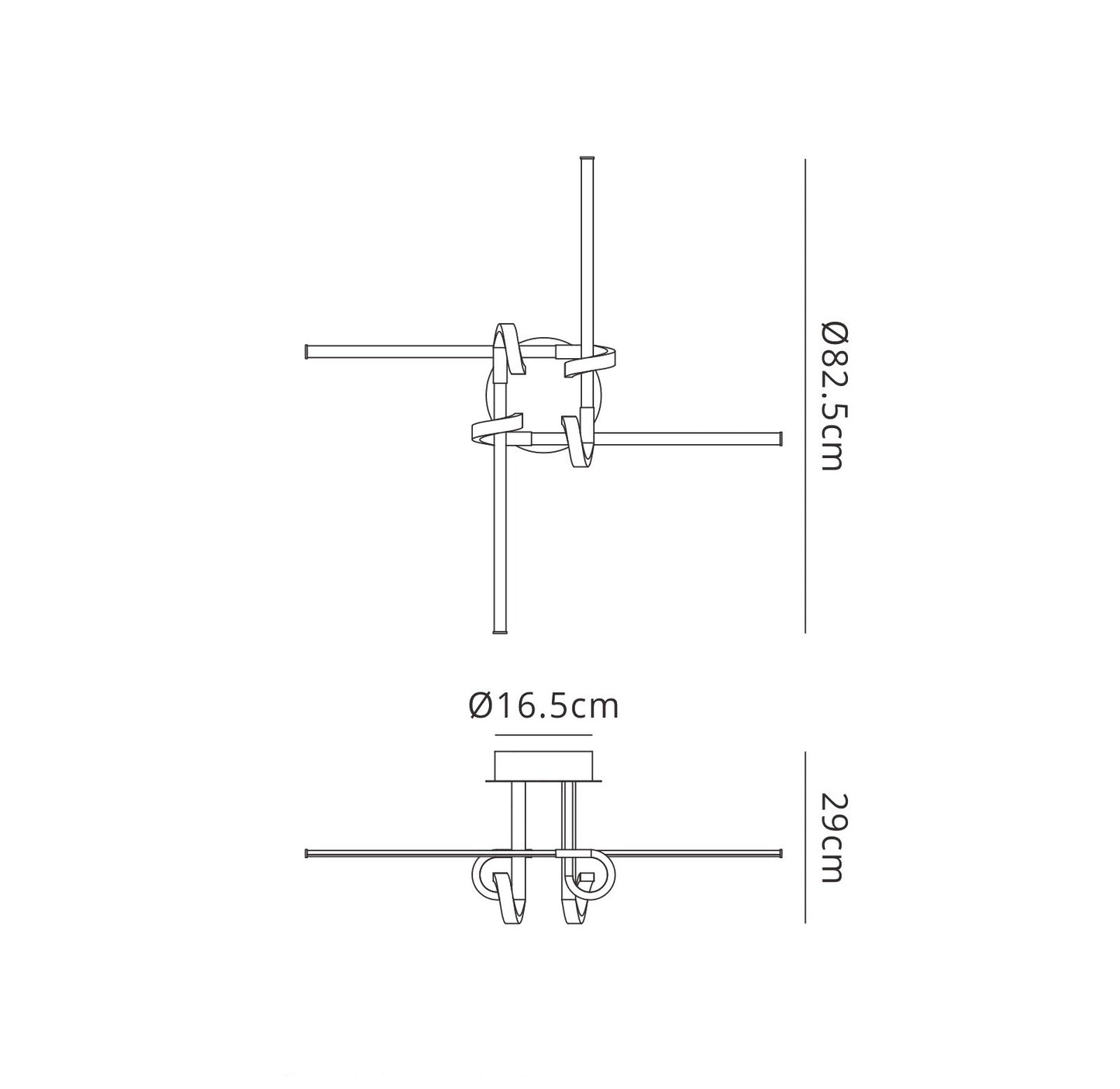 Cinto Ceiling 28W LED, 3000K, 2250lm, Antique Brass, 3yrs Warranty by Mantra