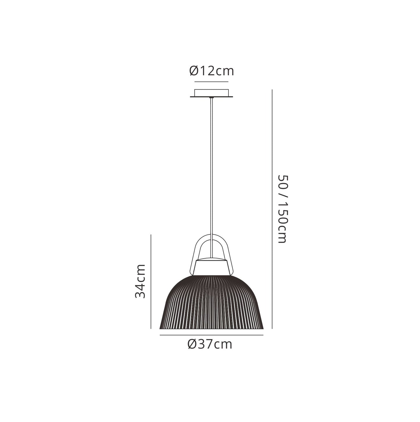 Kinke Pendant, 1 x E27 IP65, Anthracite, 2yrs Warranty by Mantra