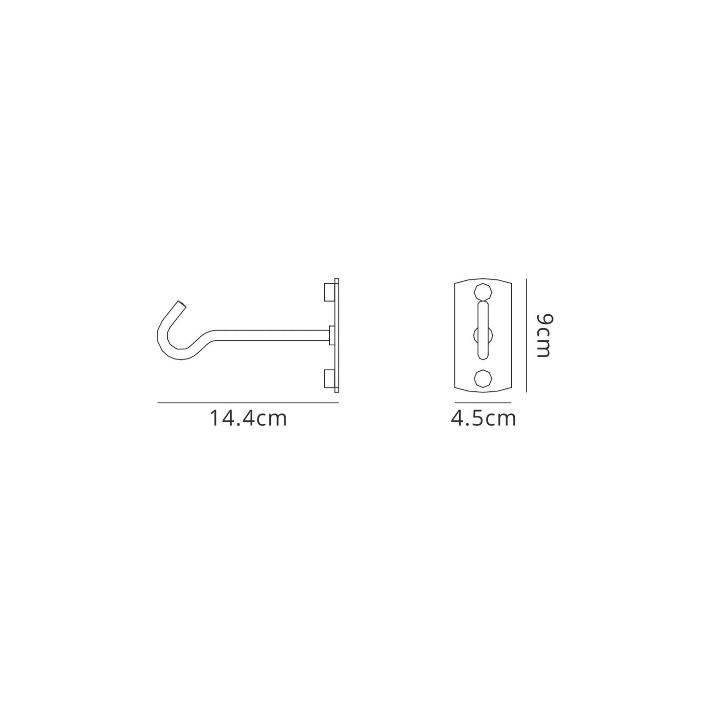 Kinke Hook Plate Anthracite, 2yrs Warranty by Mantra