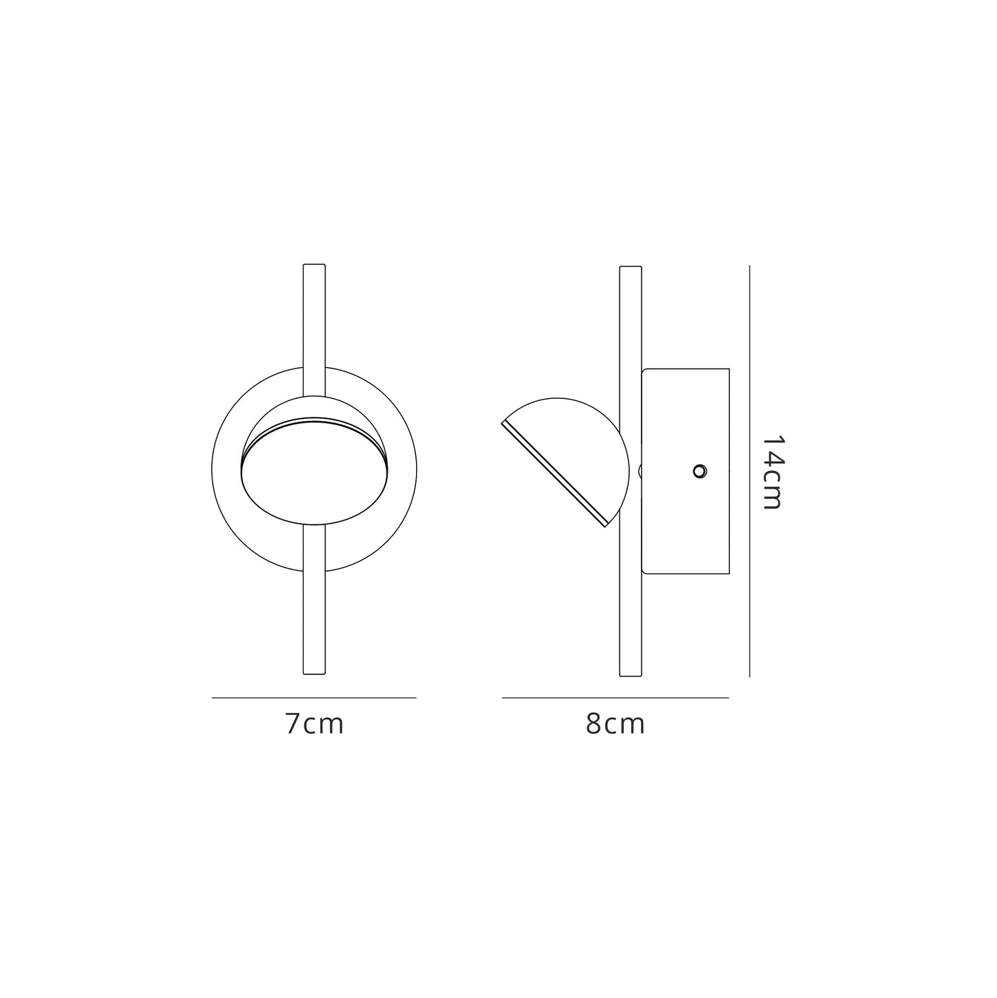 Adn 1 Light Wall Lamp, 3W LED, 3000K, 165lm, White, 3yrs Warranty by Mantra