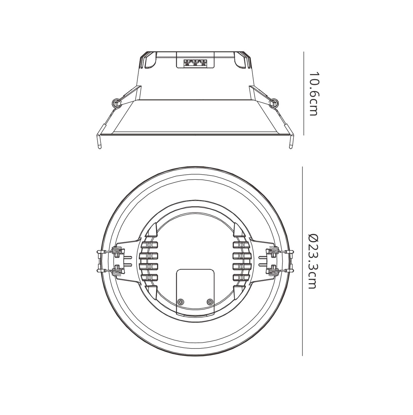 Medano Round 23.3cm, LED Downlight, 21W, 4000K, 2100lm, White, Cut Out 206mm, Driver Included, 3yrs Warranty by Mantra