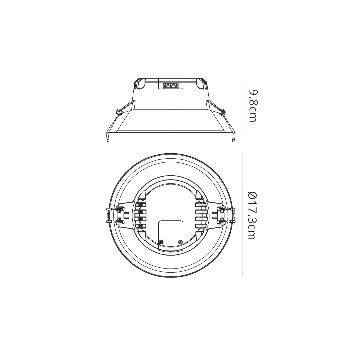 Medano Downlight 17.3cm Round, 12W, 3000K, 1100lm, White, Cutout 150mm, Cut Out: 150mm, Driver Included, 3yrs Warranty by Mantra