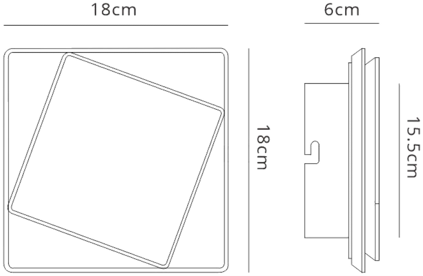 Dakla Wall Lamp, 12W LED, 3000K, 725lm, IP20, White, 3yrs Warranty by Mantra