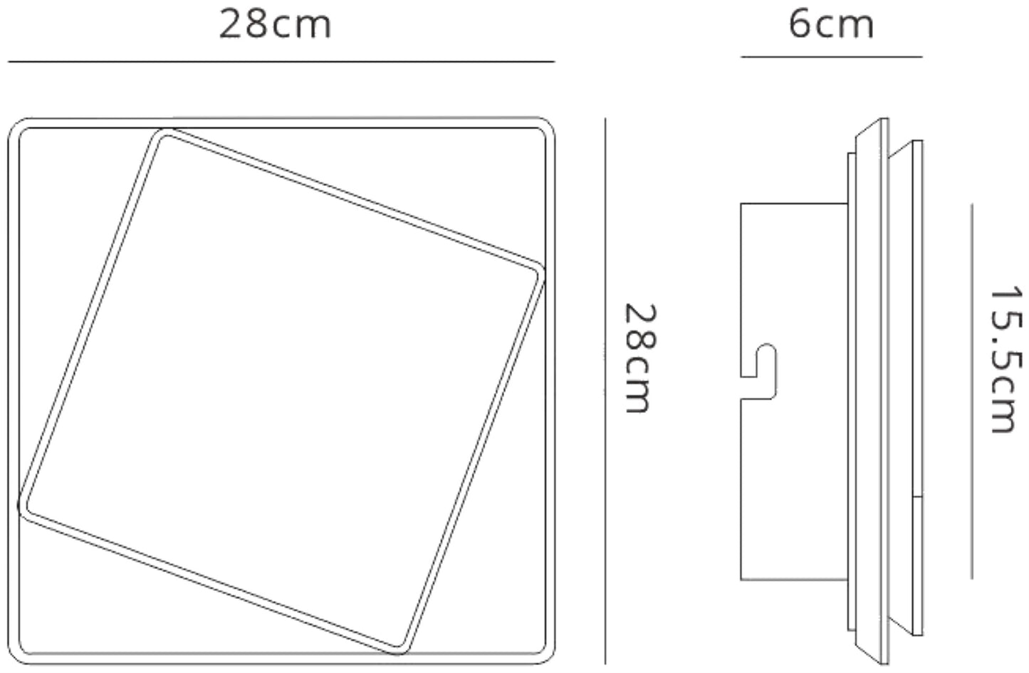 Dakla Wall Lamp, 18W LED, 3000K, 1090lm, IP20, White, 3yrs Warranty by Mantra