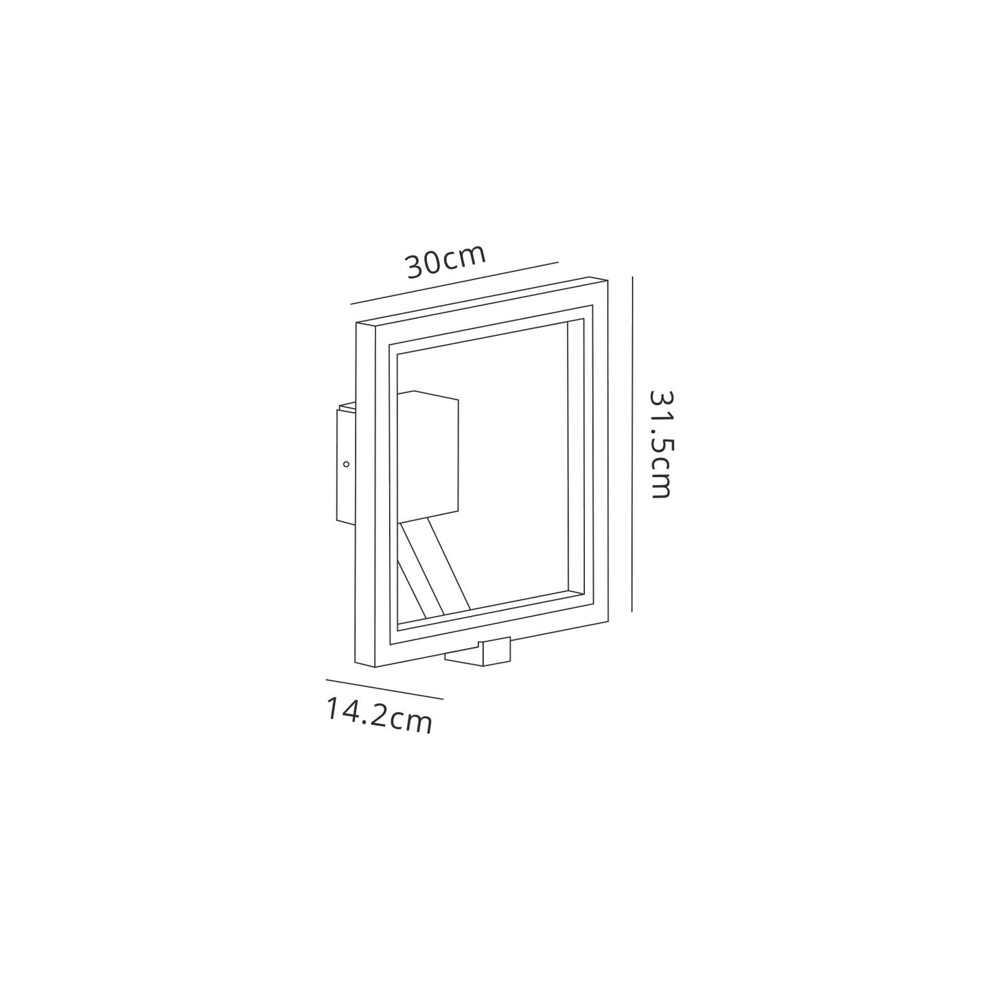 Rodas Wall Lamp, 9.5W LED, 3000K, 700lm, IP65, Anthracite, 3yrs Warranty by Mantra