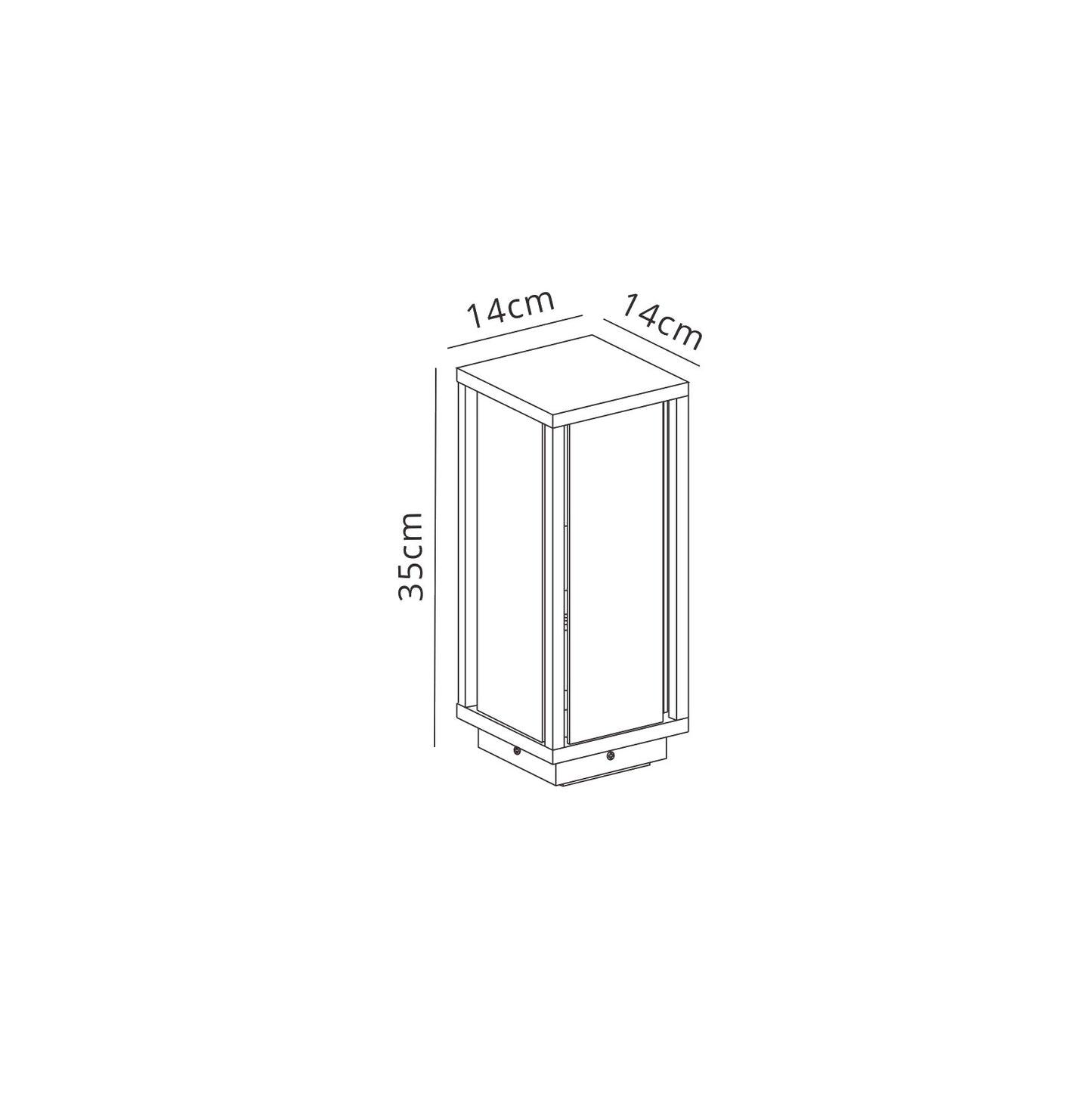 Meribel Pedestal Lamp, 1 x E27, IP54, Graphite, 2yrs Warranty by Mantra