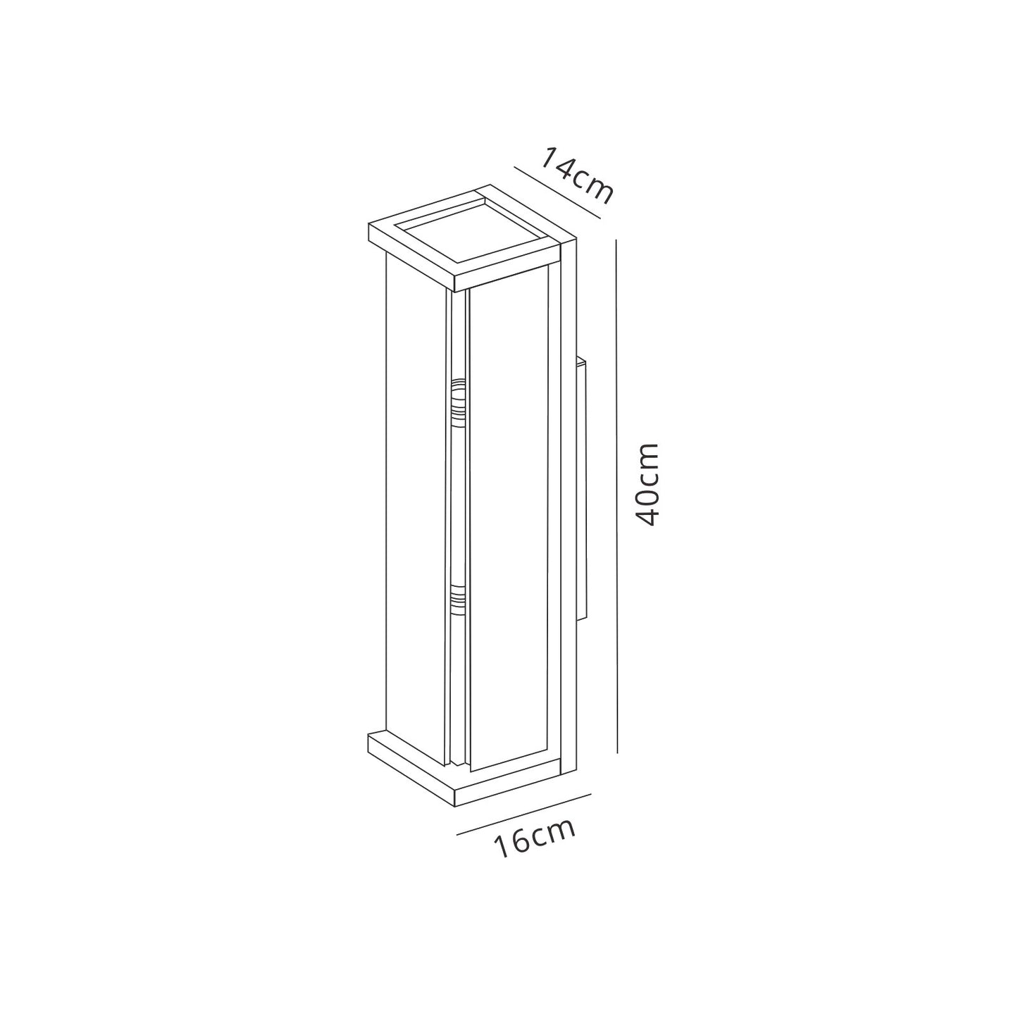Meribel Wall Lamp, 2 x E27, IP54, Graphite, 2yrs Warranty by Mantra