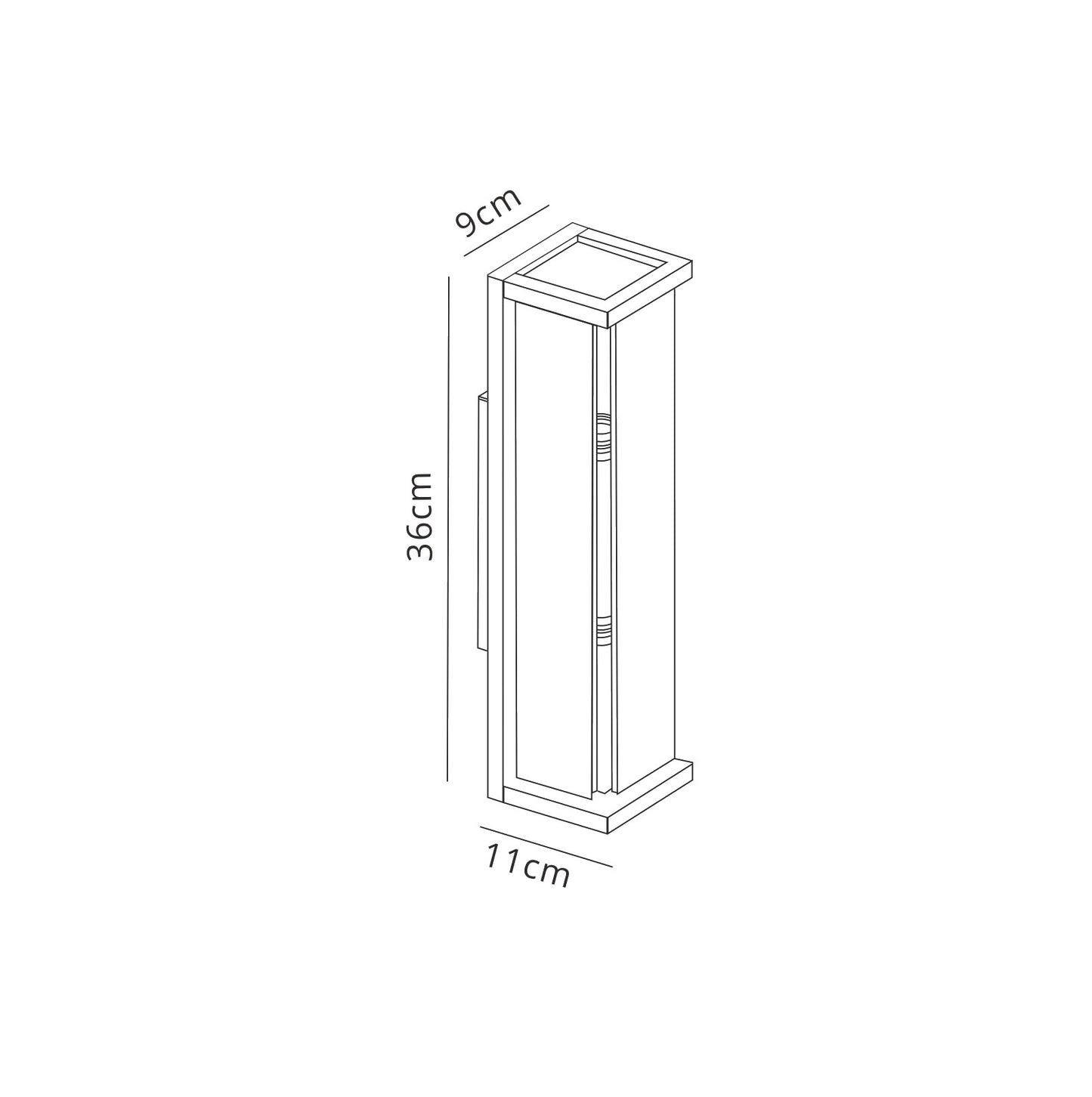 Meribel Wall Lamp 2 x E27, IP54, Graphite, 2 Years Warranty by Mantra